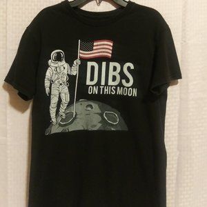 DIBS on this moon Tee - Size Small - Black